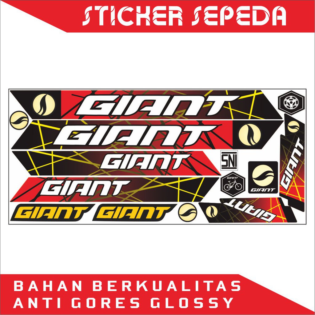 STICKER SEPEDA GIANT - STICKER SEPEDA MEREK GIANT - 09 - SAHILA STICKER