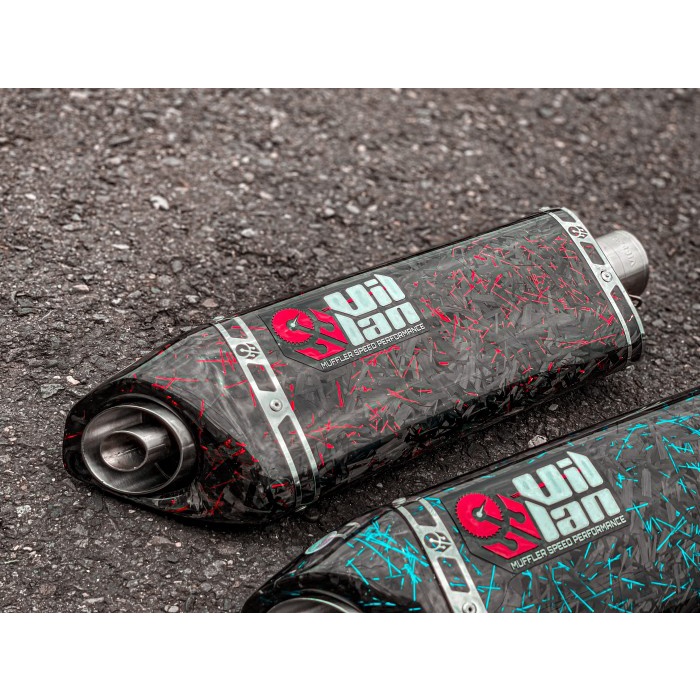 KNALPOT VILLAN MV2 CARBON FORGED LIST MERAH SLINCER ONLY BARANG 1005 ORIGINAL