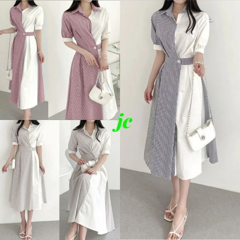 JCMC - Dress Sami / Dress Casual Wanita Terbaru / Dress Korean Style Kekinian