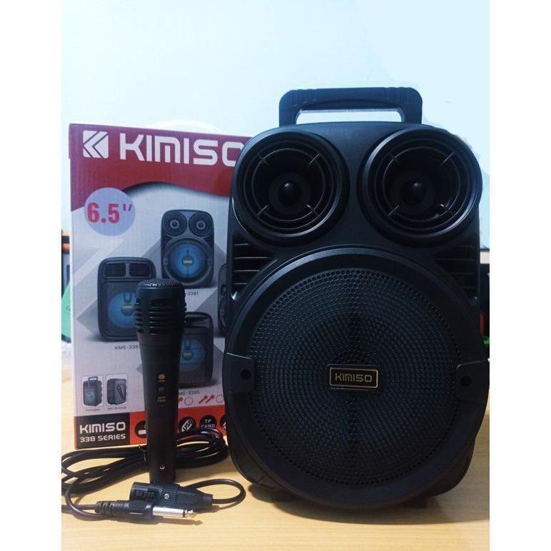 Cod Speaker Bluetooth Karaoke 6'5 Inch Kimiso 3381 Bonus Mic Karaoke X-Bass//Speaker Salon Aktif X-B