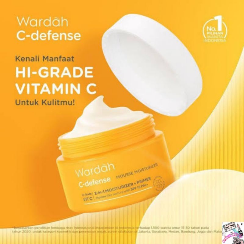 ☃Cutezz_Ching1☃Wardah C-Defense Mousse Moisturizer SPF 15 PA++ 30g