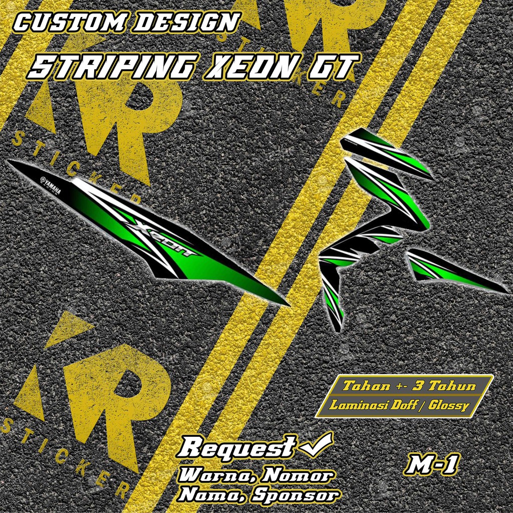 Stiker Striping Xeon GT 125 Custom desain, Stiker Xeon GT Decal Xeon GT