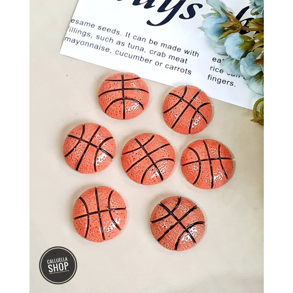RESIN CLAY TEMPEL MIX MOTIF DAN WARNA MANIK PAREL CINCIN | BAHAN CRAFT CLAY GELANG BROS KALUNG STRAP MASK MASKER PAREL MANIK CRAFT KERAJINAN LUMAJANG FASHION-Clay basket ball 1bj
