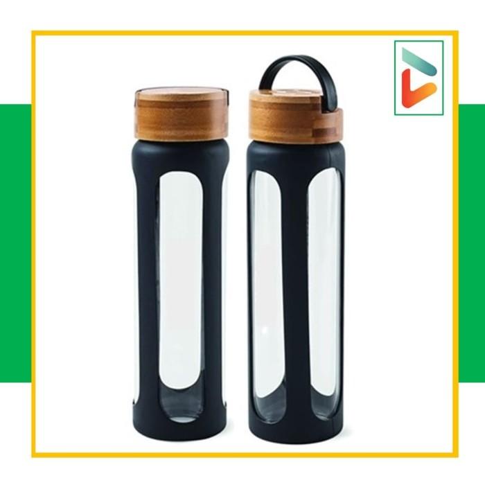Jual Bottle | Botol Glass Bamboo - Free Branding | Shopee Indonesia
