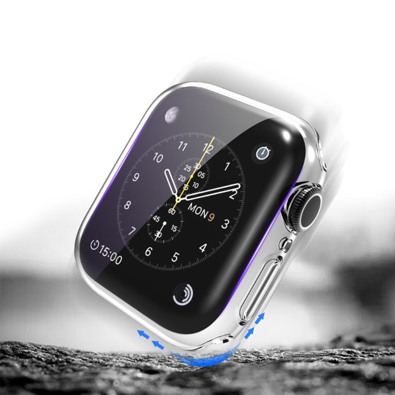 Btsg for Apple-Watch7 41/45mm Pelindung Pelindung Untuk Case TPU Ultra-Tipis Bisa Dicuci C