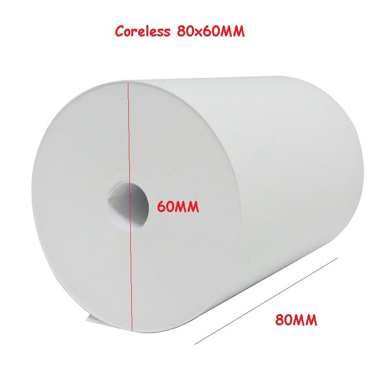 

Kertas Thermal Printer Kasir POD 80x60MM coreless