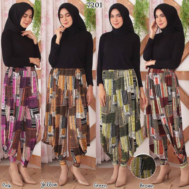 YSF -Celana Aladin Celana Panjang Wanita Bahan Jersey Korea 7201