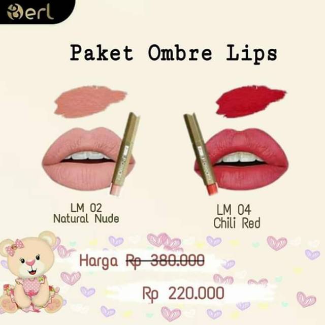 Paket Lipstik Ombre Tahan 12 jam