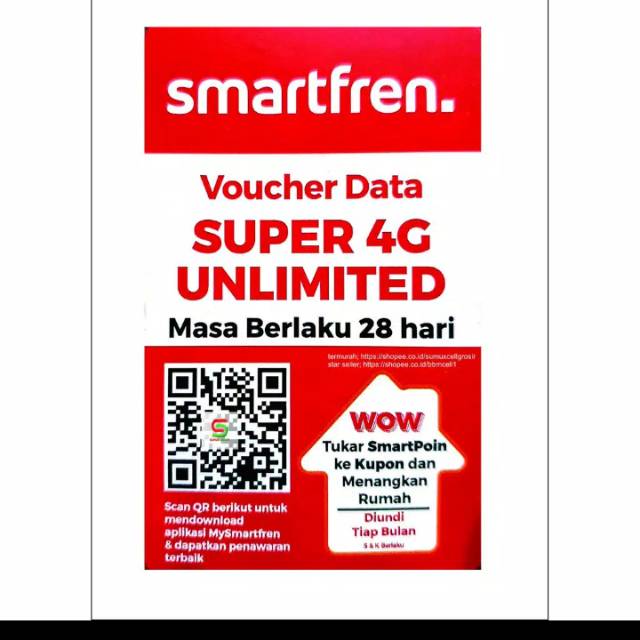 Vocher smartfren unlimited 28hari