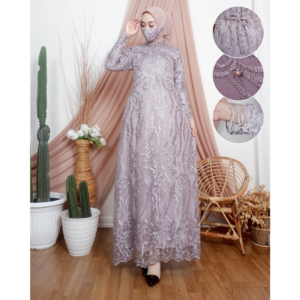 GAMIS MEDINA BUSUI / GAMIS PESTA / GAMIS BRUKAT / KEBAYA MODERN / KEBAYA PESTA / OUTFIT BAJU PESTA / JN