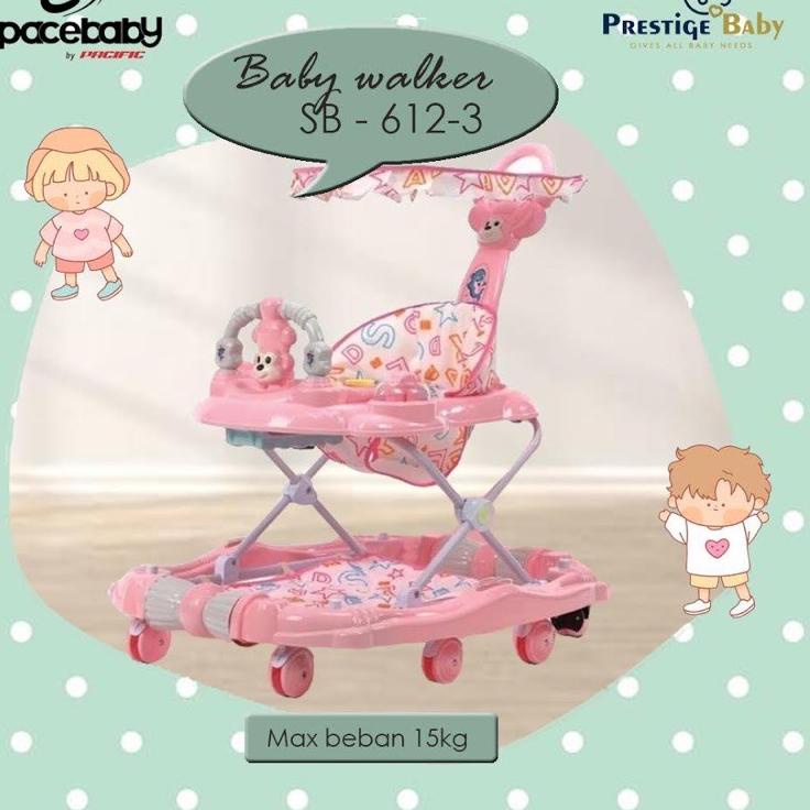Big Sale.. BABY WALKER ALAT BANTU JALAN ANAK SPACE BABY SB-612-3 / SB612-3 / SB 612-3