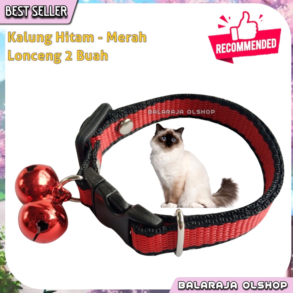 Kalung Kucing LONCENG 2 PCS Kalung Kelinci Musang Anjing Lonceng Motif Garis