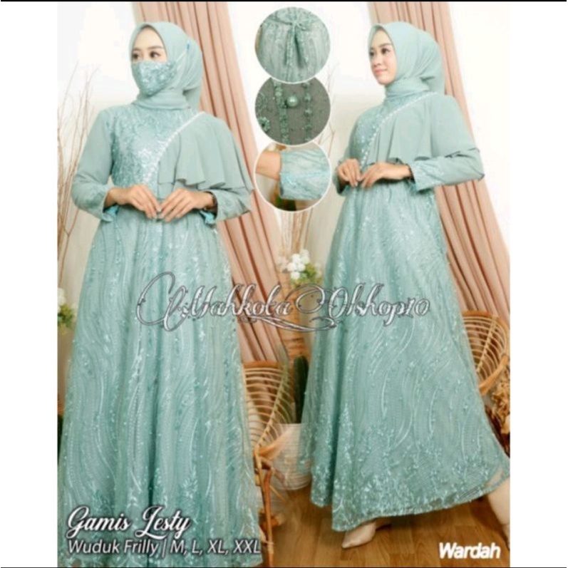 GAMIS LESTY/GAMIS TULLE MUTIARA/GAMIS KEKINIAN/GAMIS KELUARAN TERBARU