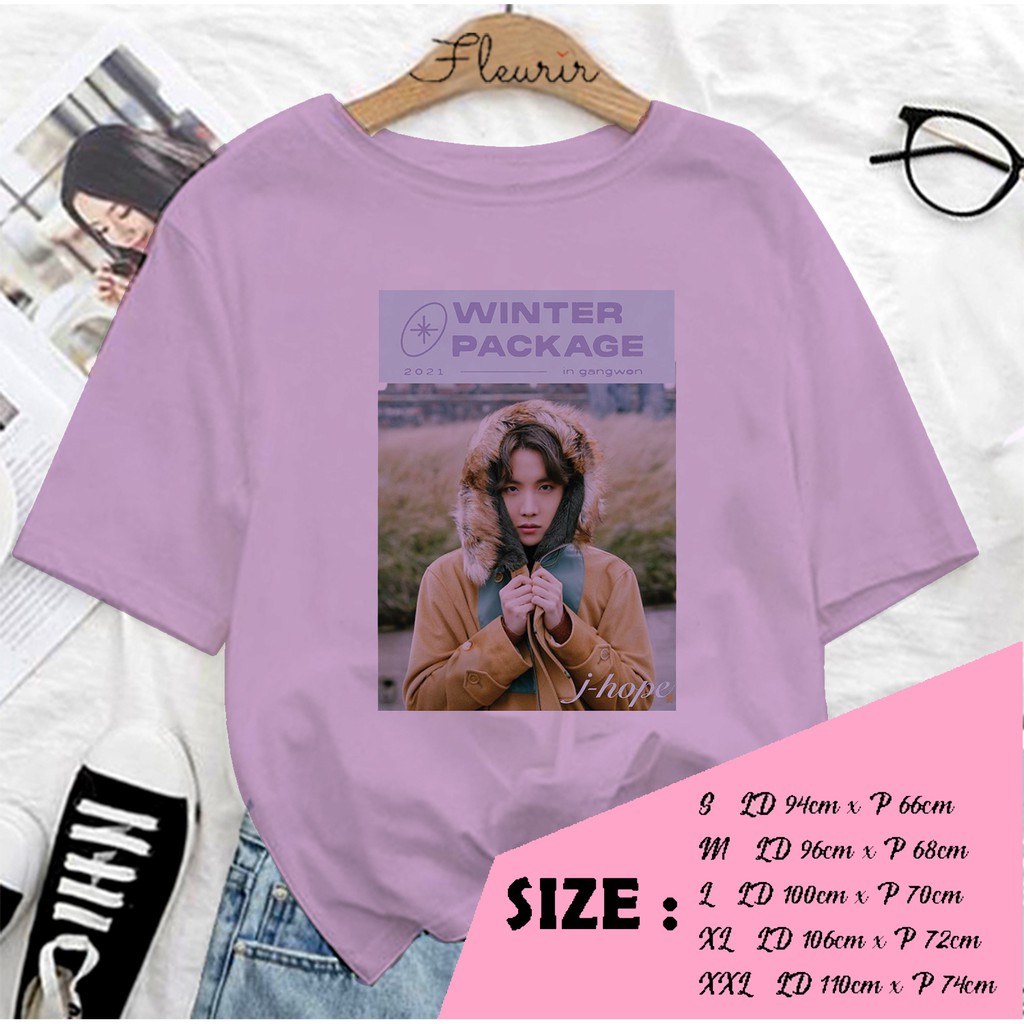 FLEURIR - KAOS  OVERSIZE JHOPE WINTER KATUN KAOS WANITA DEWASA TUMBLR TEE UNISEX JUMBO