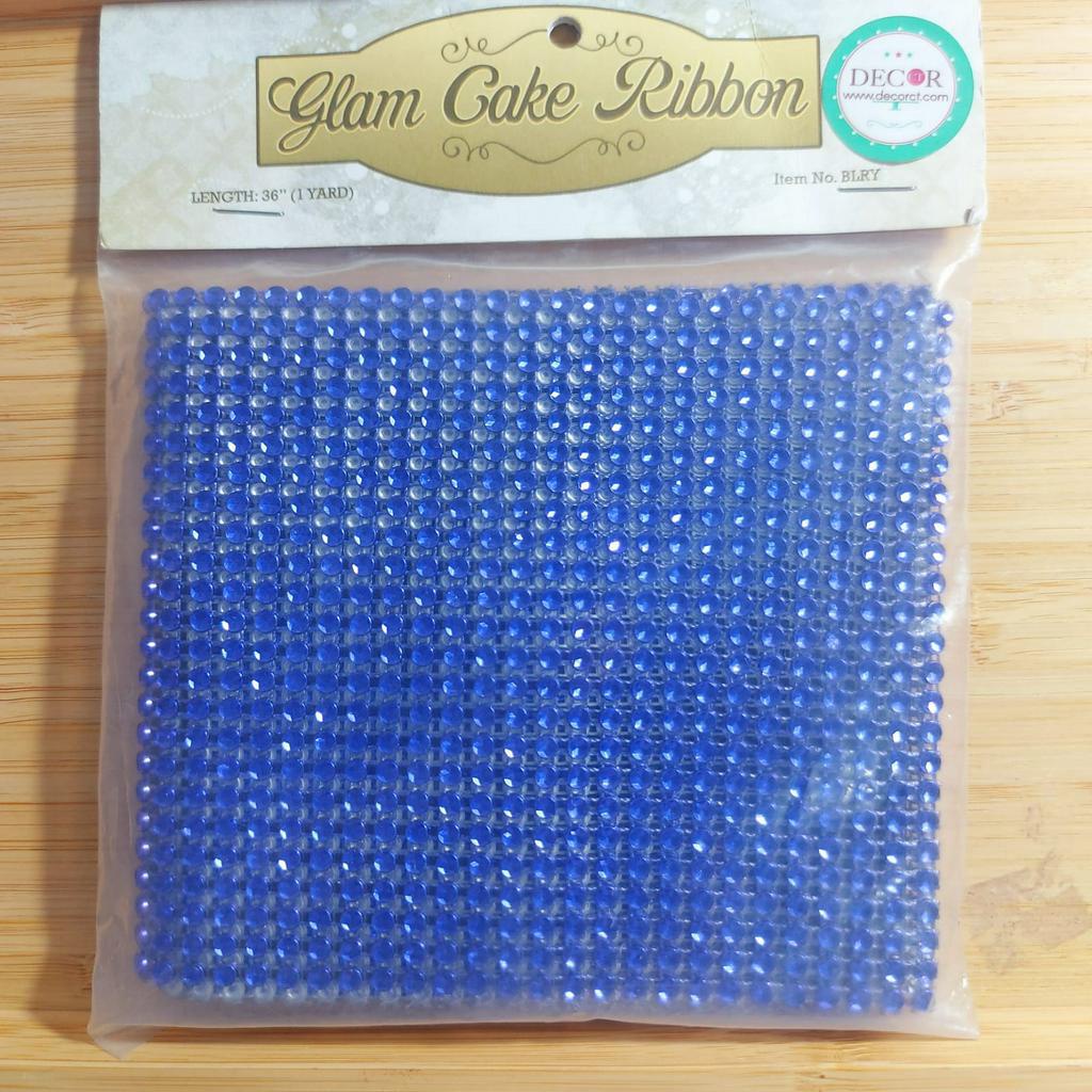 

GLAM RIBBON WARNA WARNI PANJANG 90 CM X 12 CM - WARNA BIRU/ROYAL BLUE