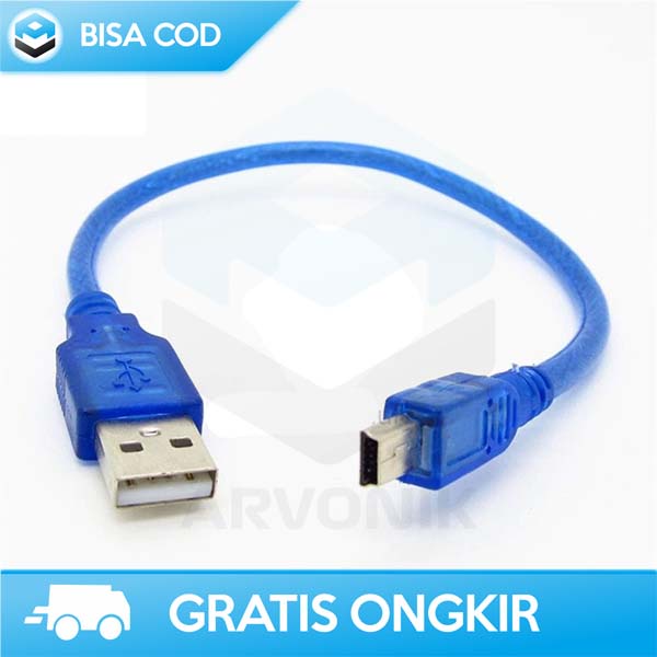 KABEL CONVERTER USB MALE KE MINI USB KONEKTOR FAMALE KUALITAS TINGGI