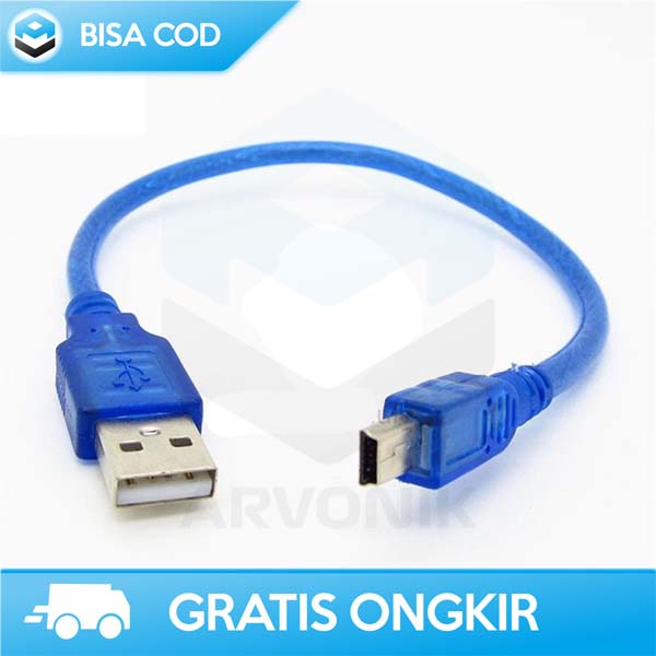 KABEL CONVERTER USB MALE KE MINI USB KONEKTOR FAMALE KUALITAS TINGGI