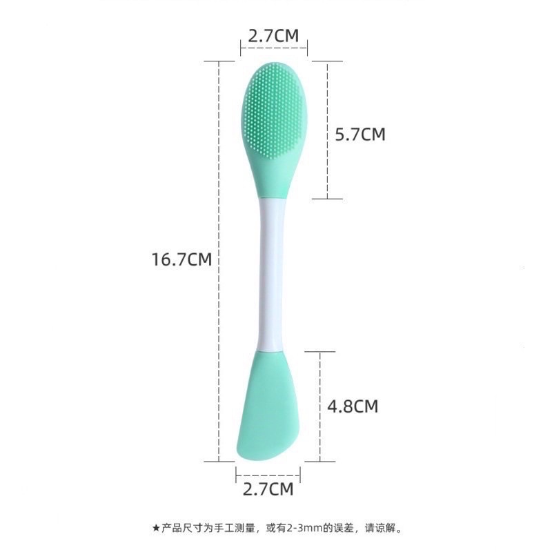 Kuas Spatula Silicon 2 in 1 / Spatula Silicon + Face Brush