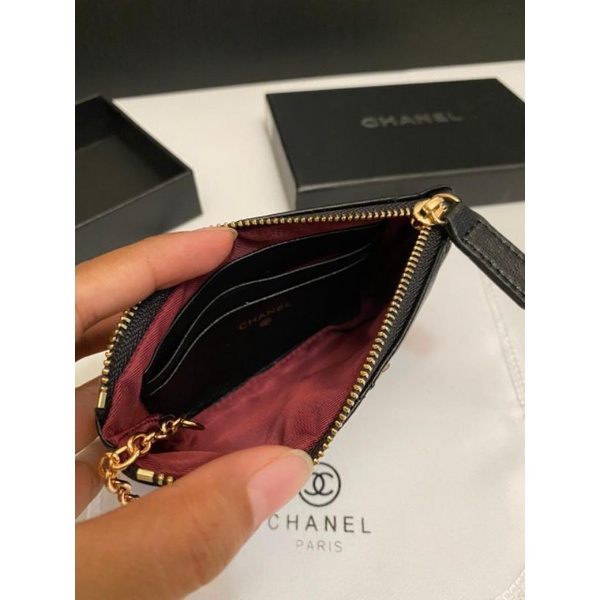 CHANEL 19 LAMBSKIN MINI KEY CHAIN