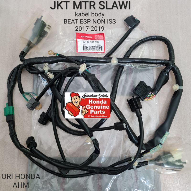 32100-K81-N00 sub harness wire kabel body, kabel utama beat eco, beat f1 esp 2016-2019 ISS &amp; NON ISS asli honda