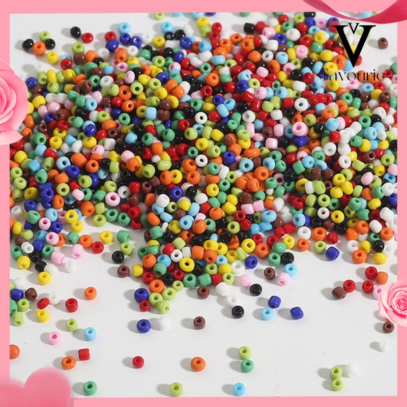 [COD]Perhiasan DIY Buatan Tangan Cross Stitch Manik Jepit Rambut Kaca Manik-manik Longgar Warna Solid Pernikahan Gaun Tas Aksesoris-FA