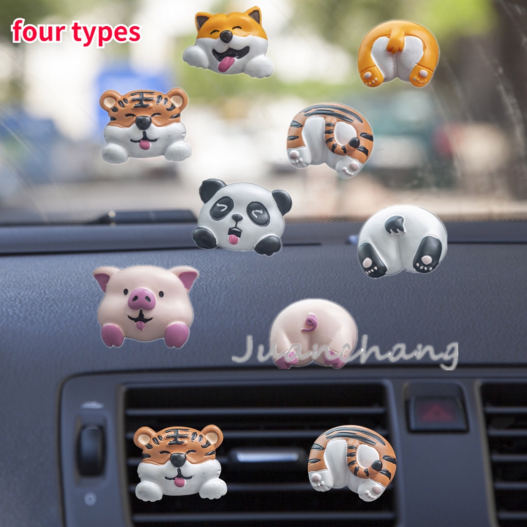Pengharum Ruangan Mobil Kartun Hewan Ventilasi Parfum Diffuser Interior Mobil Parfum Ac Outlet Klip Aromaterapi Vent Clip