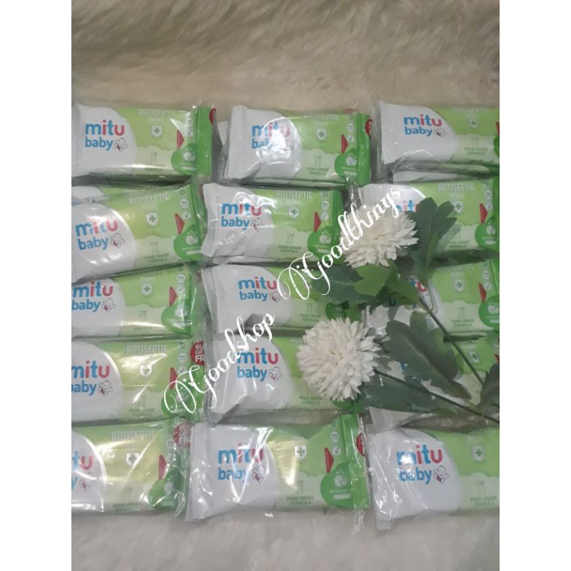 Tissue Basah Mitu Baby 10s Antiseptic Food Grade Non Alkohol