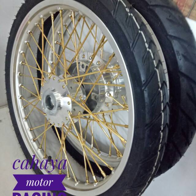 Sepaket Velg Tdr Paket SupraX125 - Karisma - Revo - Velg Tromol Jari Cakram Band Plus Rakitan Pnp