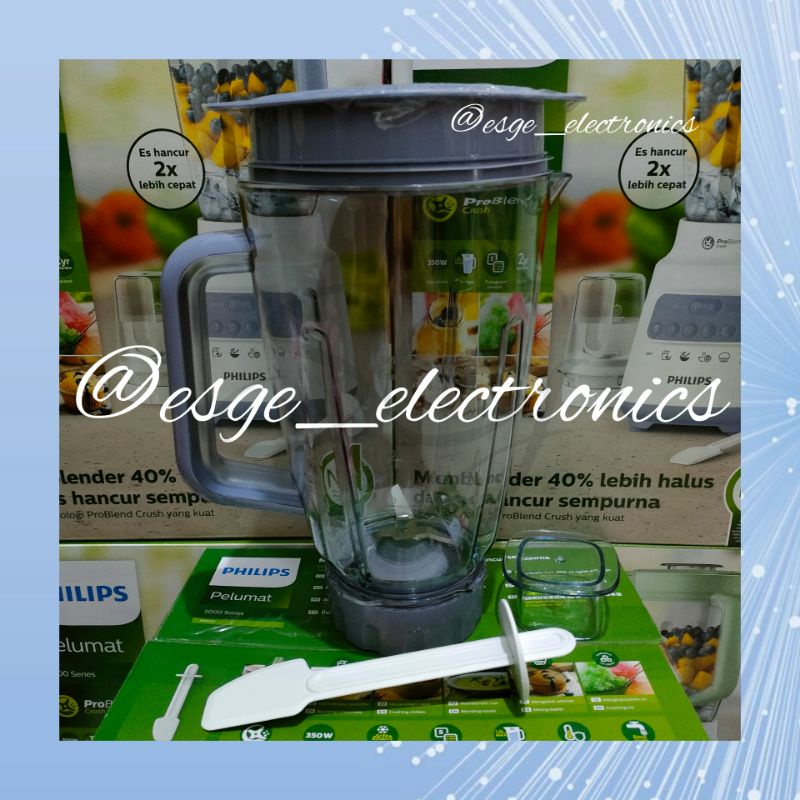 ORIGINAL SET BLENDER JUS PHILIPS HR 2221 PROBLEND CRUSH 5000 SERIES SET JUS PHILIPS HR 2221 HR 2222 HR 2223 GLASS JAR JUS PHILIPS GELAS TABUNG BESAR PHILIPS HR-2221 HR-2222 HR-2223 ORI