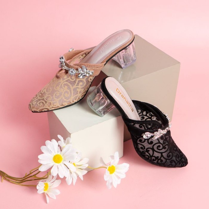 PROMO SENDAL LEXUS DRANATHA HEELS KACA PESTA WANITA MURAH