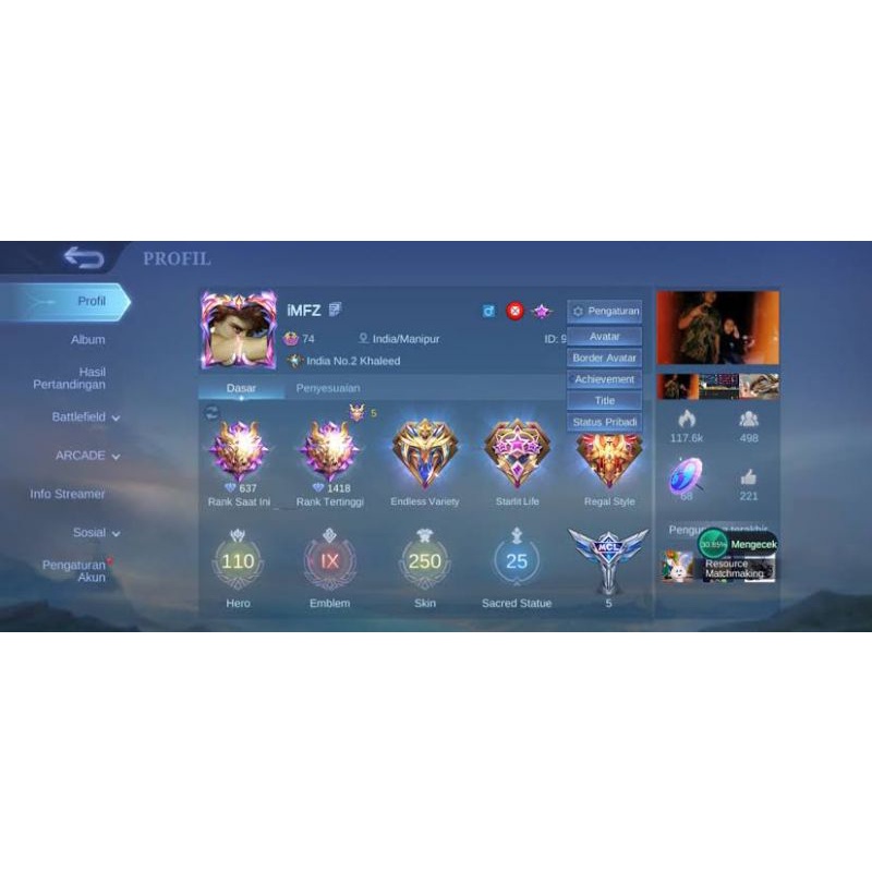 Jual akun mobile legend murah Shopee Indonesia