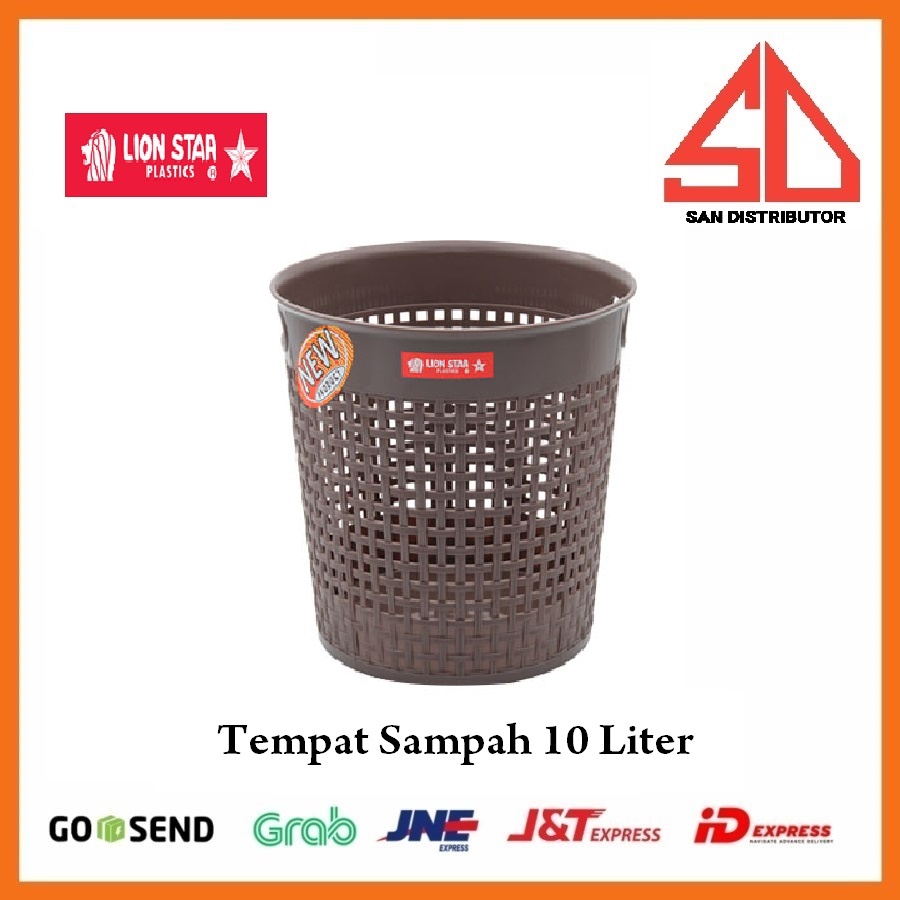 Tempat Sampah veli bin tong sampah Kotak Sampah Lion Star C-37 10 Liter keranjang sampah rajaut plastik tebal