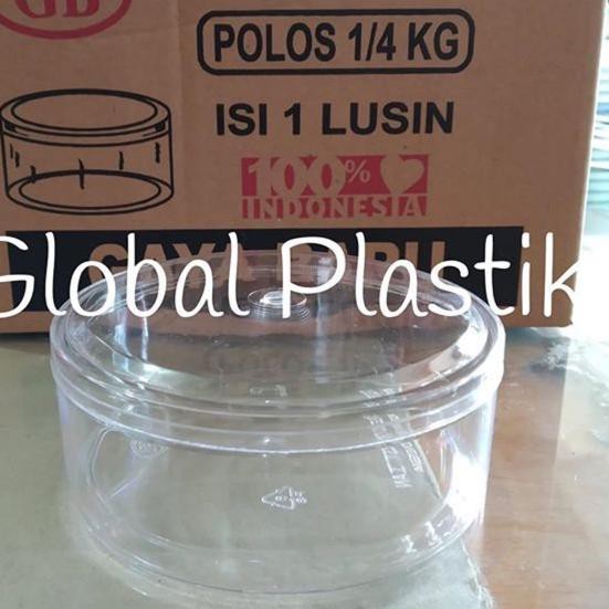 ✿ 12pcs Toples Kue Kering Nastar Bulat Plastik Mika Christian Gaya Baru 250gr 1/4kg ✹