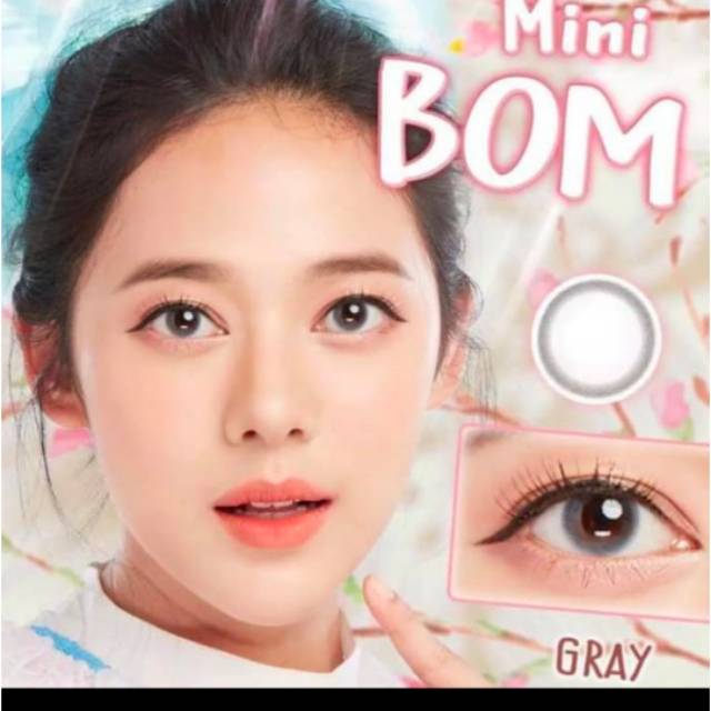 Softlens mini bom gray kitty kawai