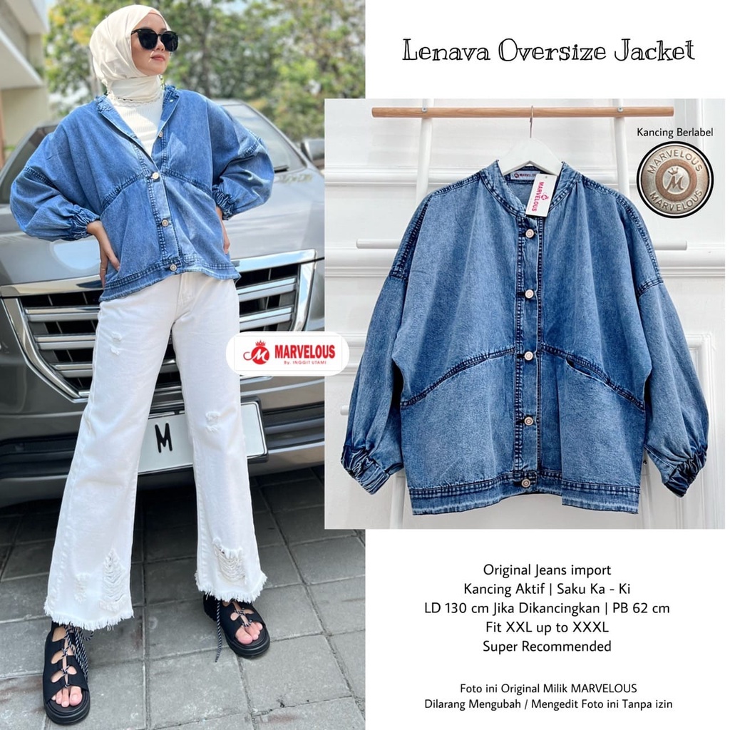 ATASAN WANITA LENAVA OVERSIZE JACKET BY MARVELOUS