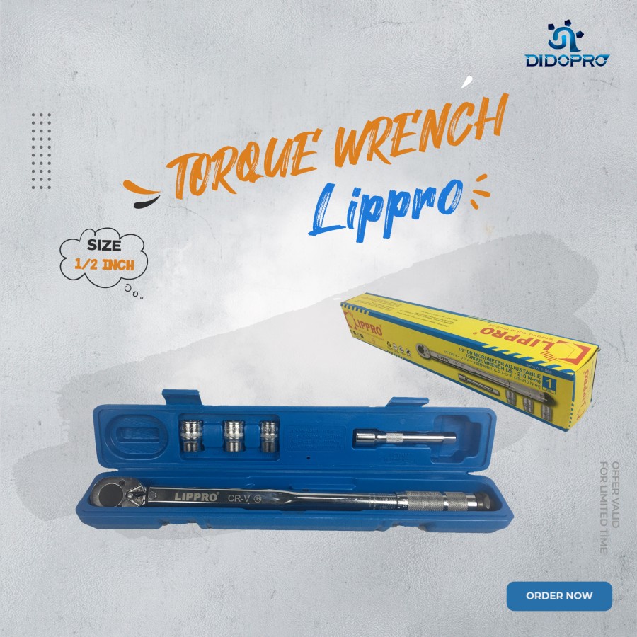 LIPPRO KUNCI TORSI TORQUE WRENCH GAGANG KUNCI TORSI LIPPRO 28 - 210 NM