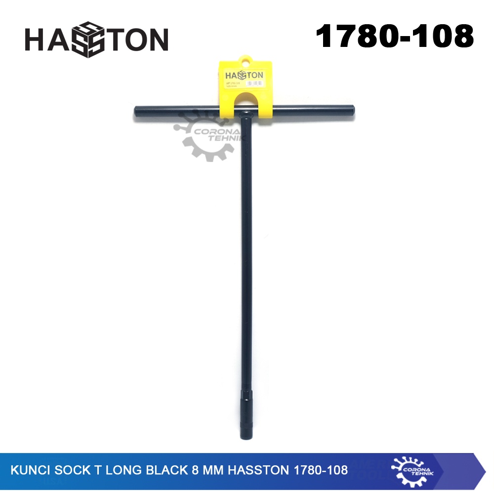 Hasston 1780-108 - Kunci Sock T Long Black 8 mm