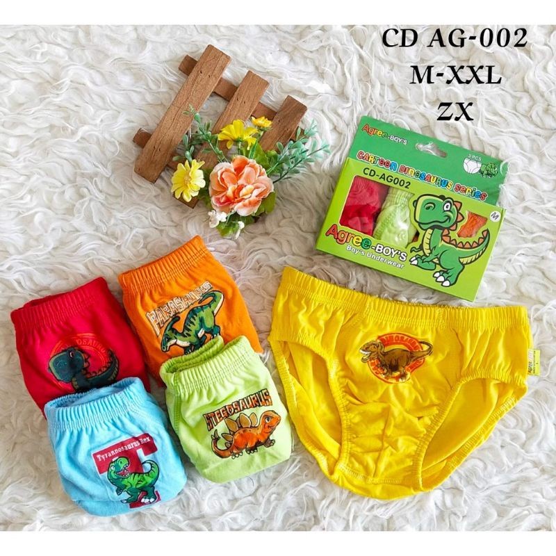 [3 pcs] cd celana dalam segitiga anak cowok agree dus AG AK motif