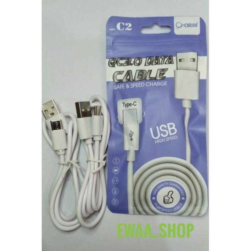 C2-QC3 CABLE KABEL OR88 ORIGINAL FAST CHARGING TYPE C