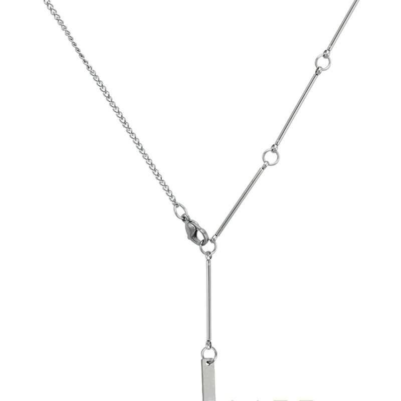 Square Brand Pendant Necklace Accessories Personality Hip Hop Clavicle Chain