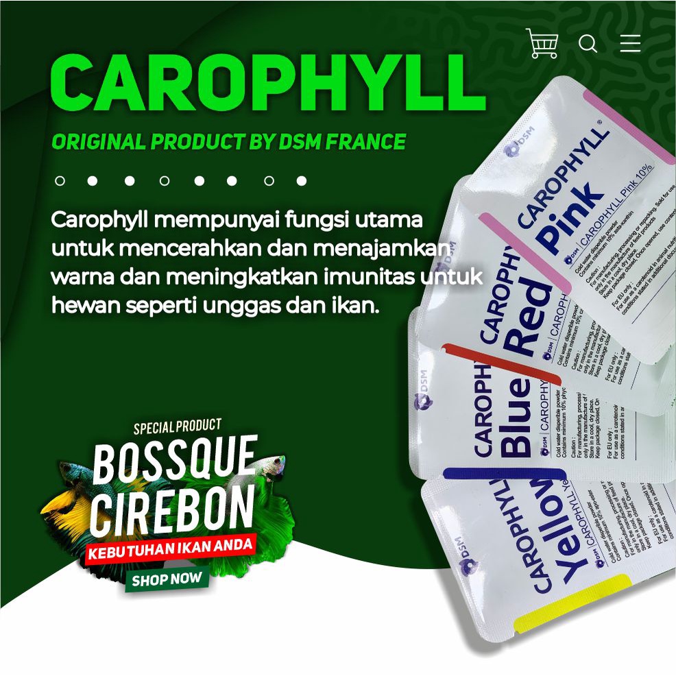 Carophyll Red Blue Yellow Pink Original DSM France Pigmen Ikan Warna Mencerahkan Dan Mempercepat Mutasi