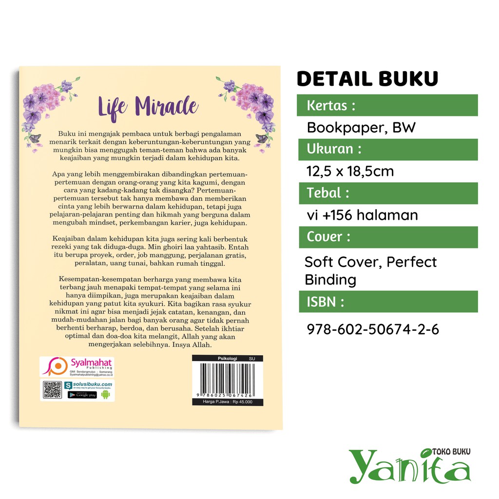 Syalmahat Publishing Buku Motivasi Inspirasi Pengembangan Diri Life Miracle Kisah Inspiratif Keajaiban Dalam Hidup-2