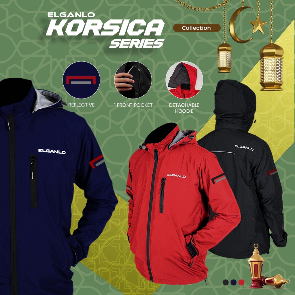 Elganlo -Jaket Laki Laki Korsica Jaket Polos Jaket Outdoor Ukuran Jaket L Pria Jaket Jumper Jaket Ke