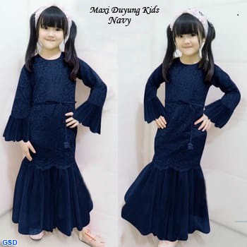 Maxi duyung kids/Longdress Anak Brukat Furing Best Seller /Maxi Anak Duyung Kids Free Tali Ikat