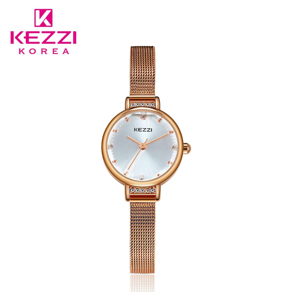 Kezzi Korea 8046 Rose Gold - Jam Tangan Fashion Wanita - Model Analog