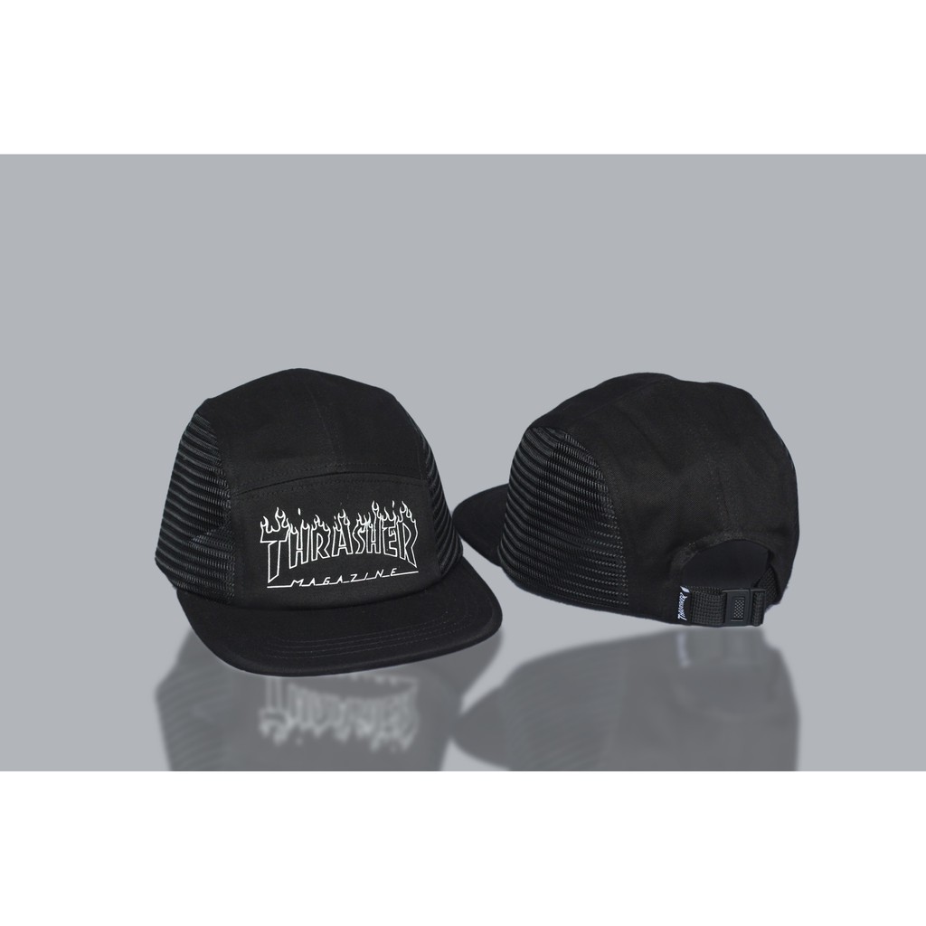 Topi Thrasher Flame Outline 5 Panel cap