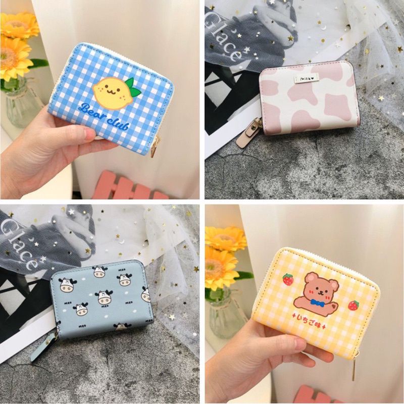 Dompet Kartu Wanita Motif Karakter Dompet Lipat Koin Kartu Murah Promo Cewek