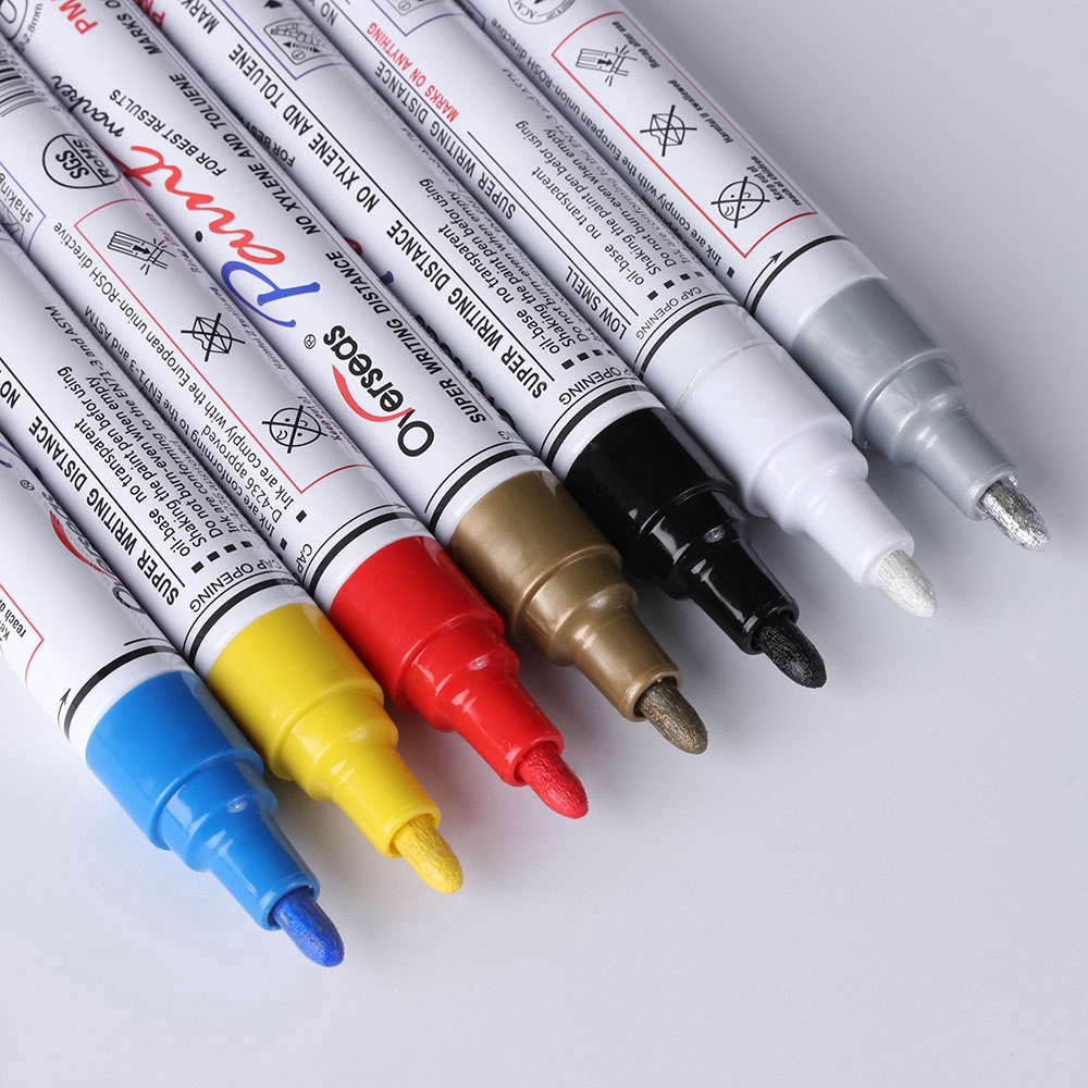 Car Styling Colorful Waterproof Pen Car Tyre Tread CD Metal Permanent Paint Graffiti Markers Pen