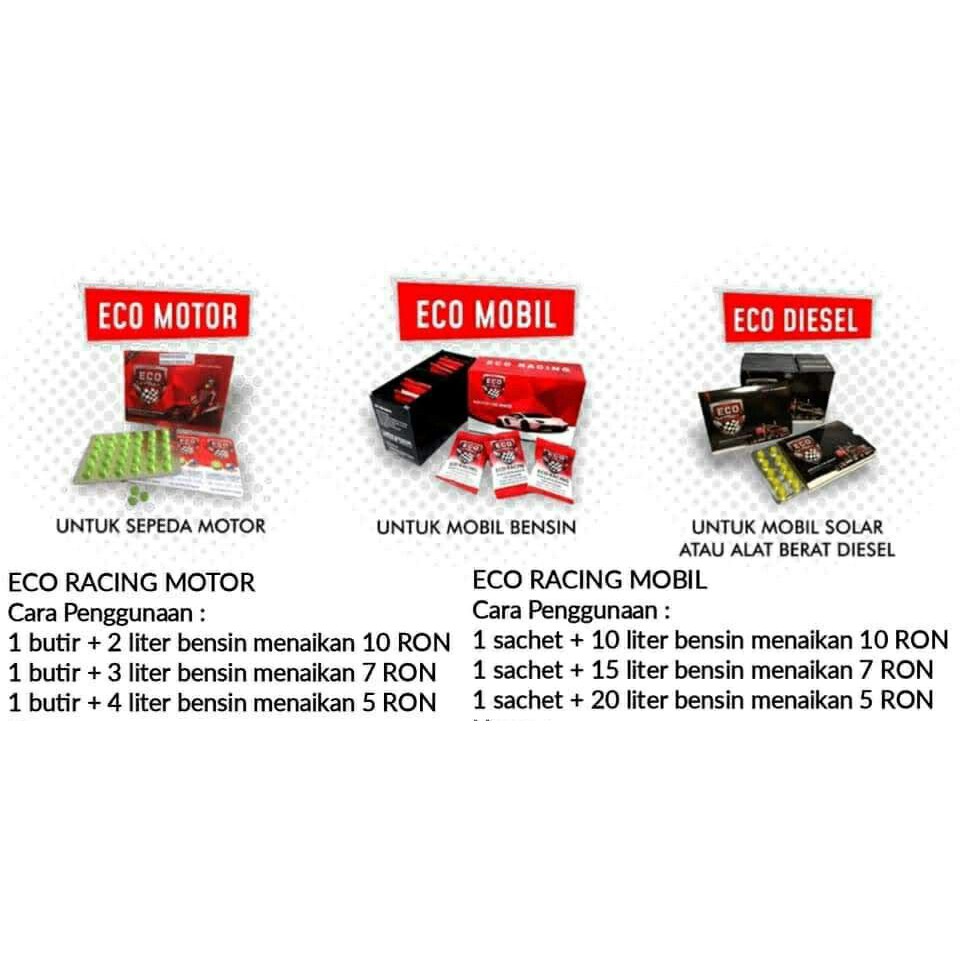 Eco Racing Motor - Penghemat BBM isi 50 tablet | 1 blister ECO MOTOR