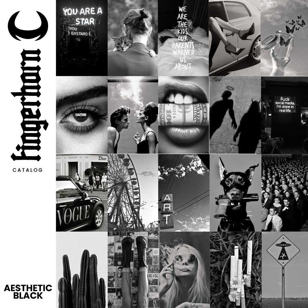 POSTER DINDING (AESTHETIC BLACK)